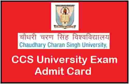 CCS University Exam Admit Card